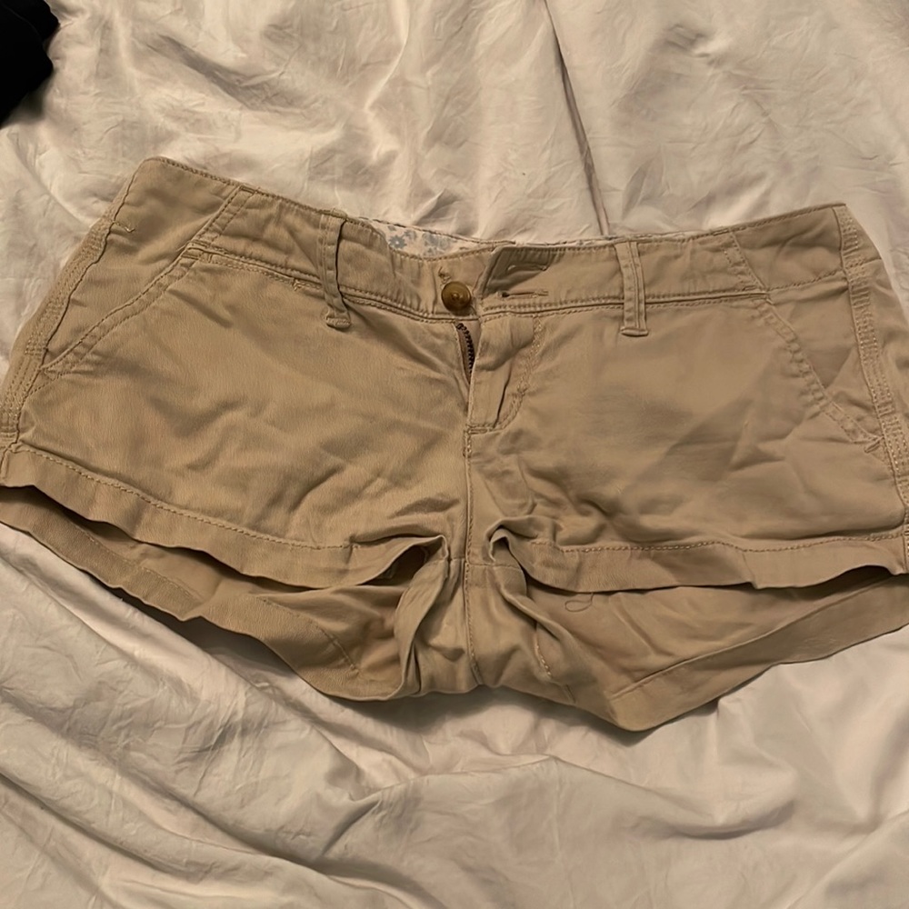 Tan American eagle shorts. Low rise